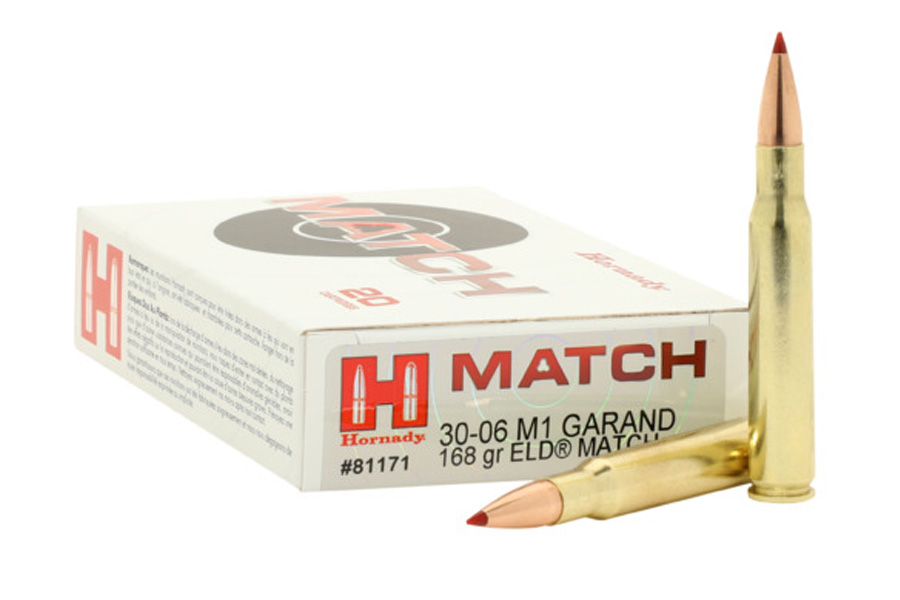 HORNADY 30-06 Springfield 168 gr ELD Match M1 Garand 20/Box